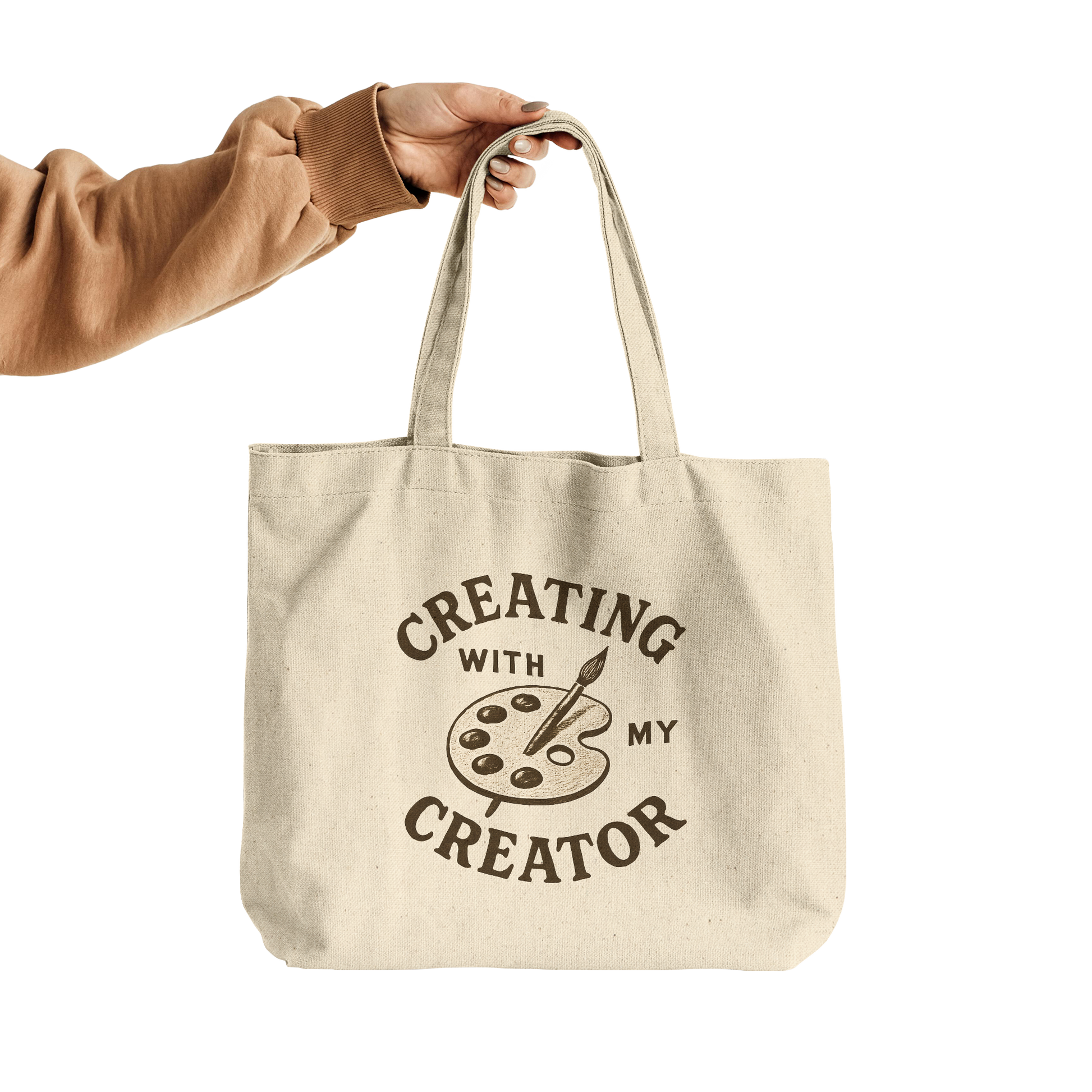 Creating_with_My_Creator_Christian_Ar_CottonTote_L_HandTransparent_Mockup.png